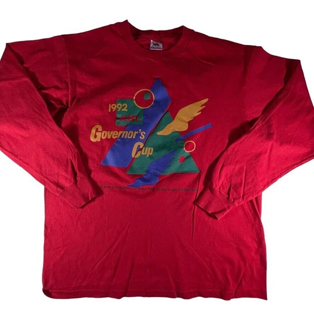 Vintage 1992 AUL Governor's Cup Finale marathon race long sleeve t-shirt XL